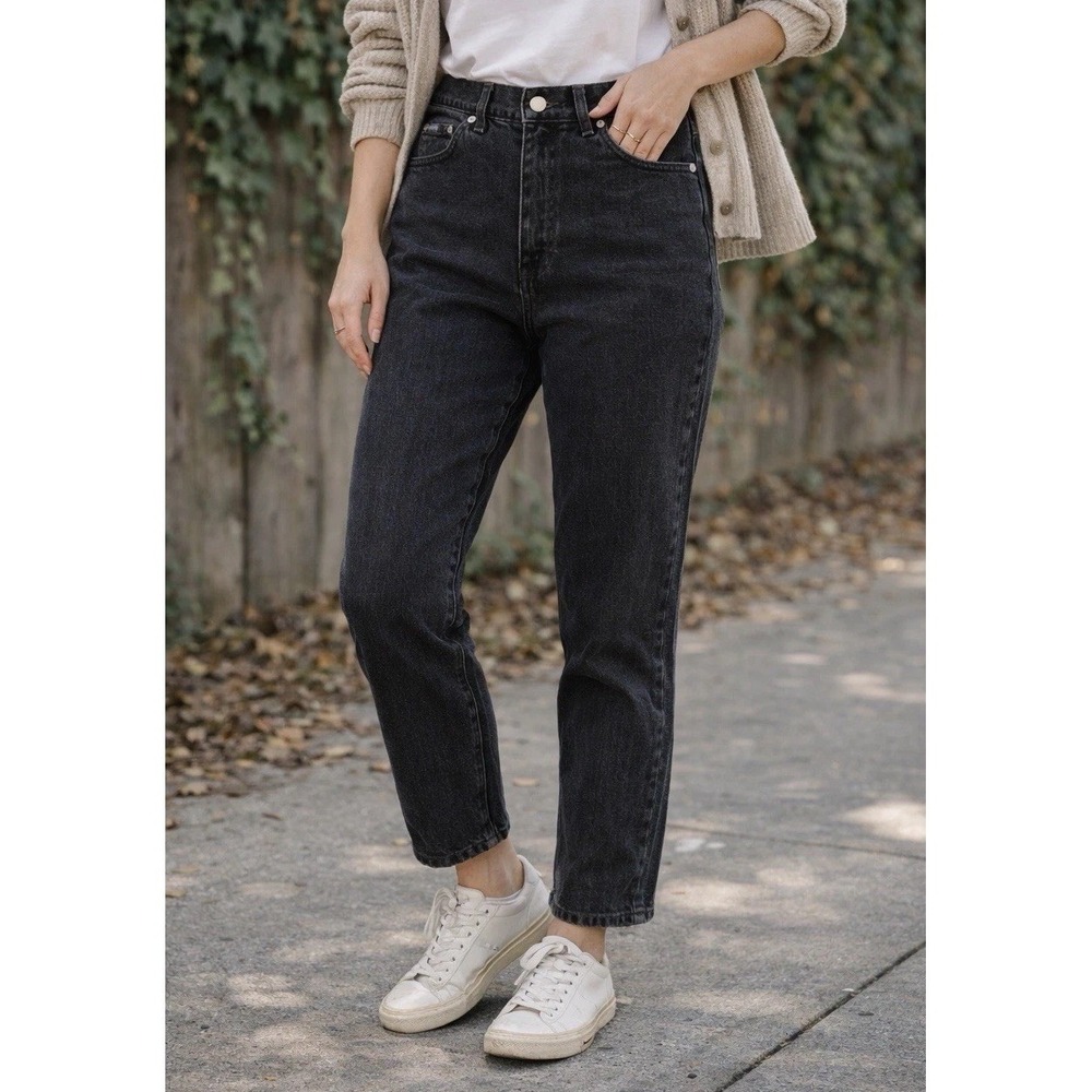 Riders by Lee Mom Jeans‎ Womens 16P Black High Waisted Tapered Denim